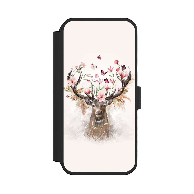 iPhone 16 Pro NIVOflip Hirsch Blumen Geweih