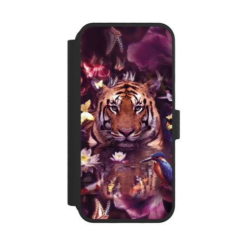 Apple iPhone 16 Pro NIVOflip Tiger Blumenrahmen