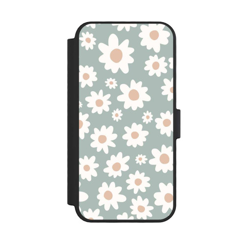 Apple iPhone 16 Pro NIVOflip Daisy Flower Seamless Pattern Green