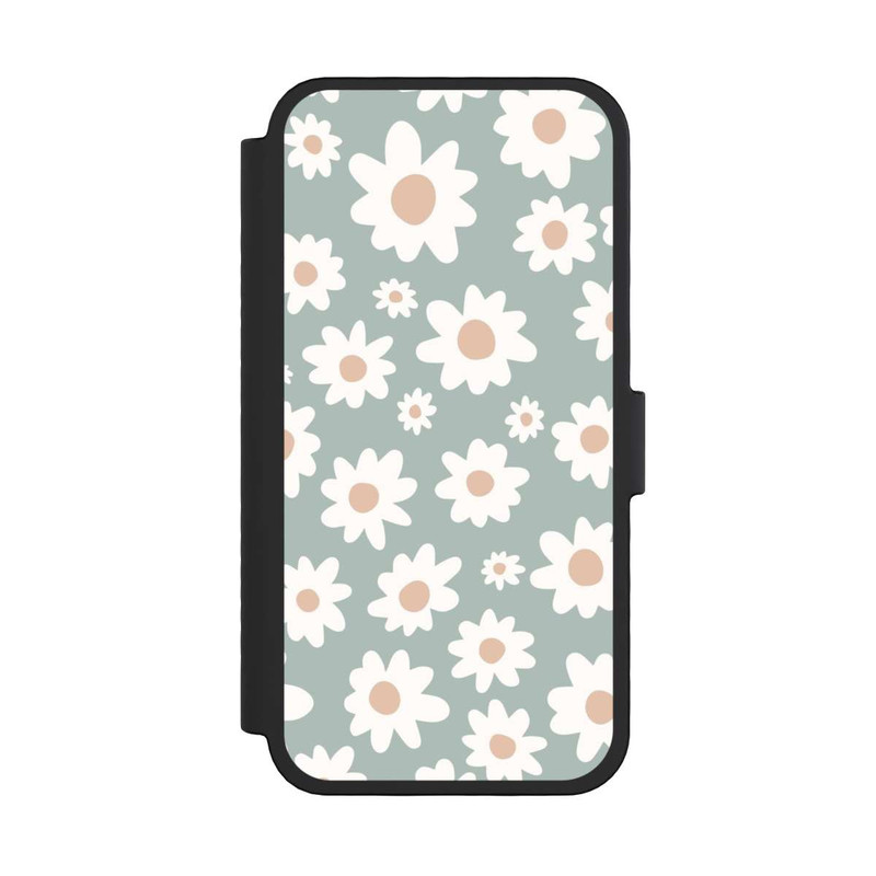 iPhone 16 Pro NIVOflip Gänseblümchen Muster grün