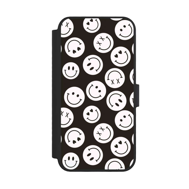 iPhone 16 Pro NIVOflip Smiles Emotes Pattern Black And White