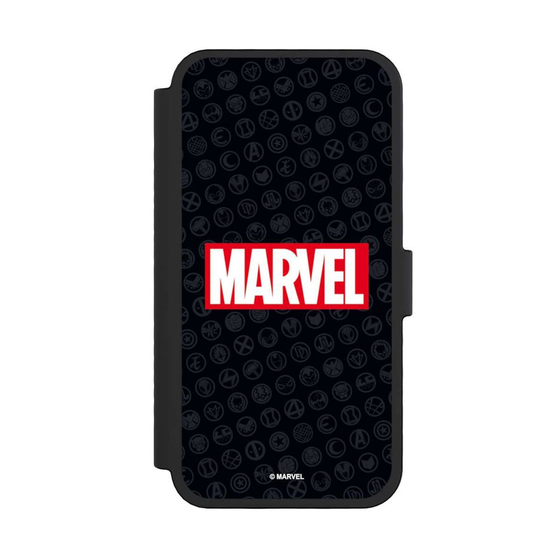 iPhone 16 Pro NIVOflip Marvel Logo Noir Rouge