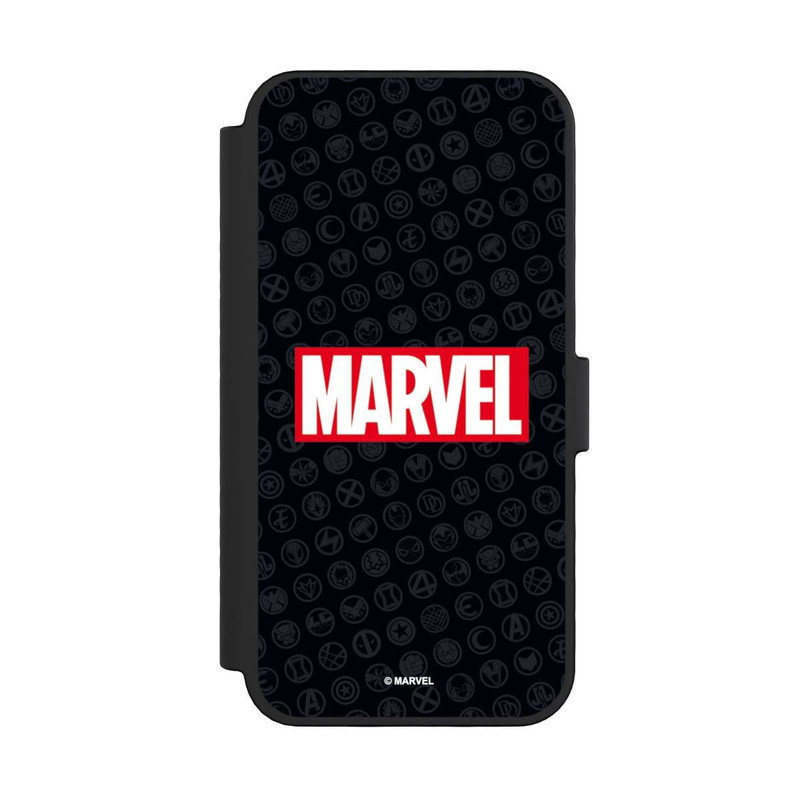 iPhone 16 Pro NIVOflip Marvel Logo Noir Rouge