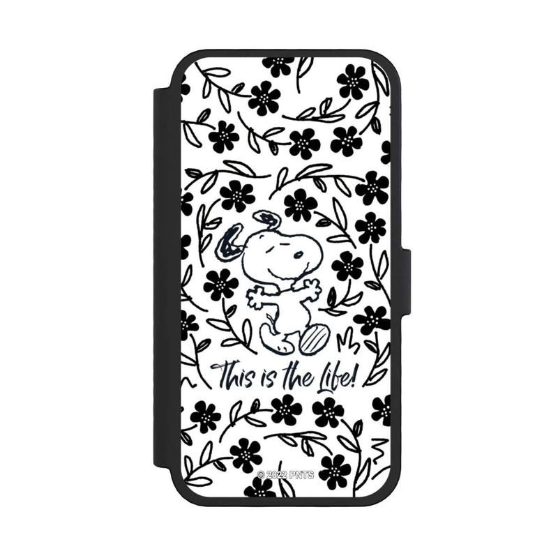 iPhone 16 Pro NIVOflip Snoopy schwarz und weiß This Is The Life