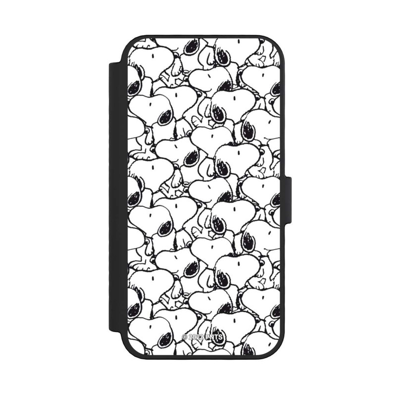 iPhone 16 Pro NIVOflip Snoopy Muster Schwarz und Weiß