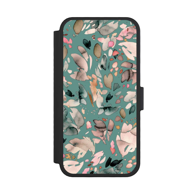 iPhone 16 Pro NIVOflip Fleurs abstraites, pétales vert