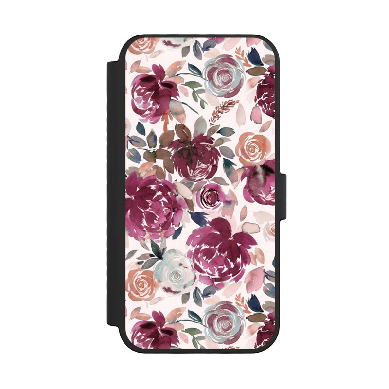 iPhone 16 Pro NIVOflip Pivoines et roses d'automne Rose
