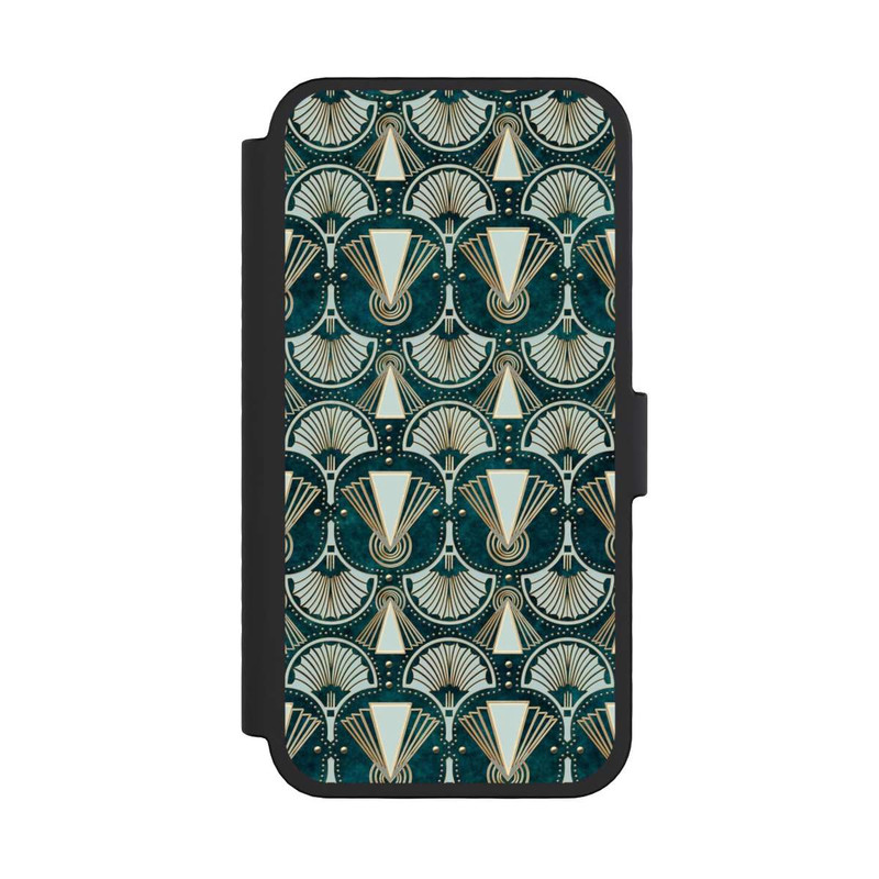 iPhone 16 Pro NIVOflip Art Deco Green Pattern