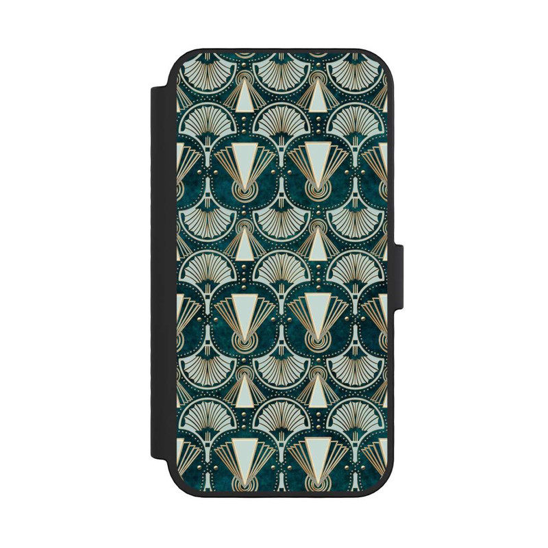 iPhone 16 Pro NIVOflip Art Deco Green Pattern