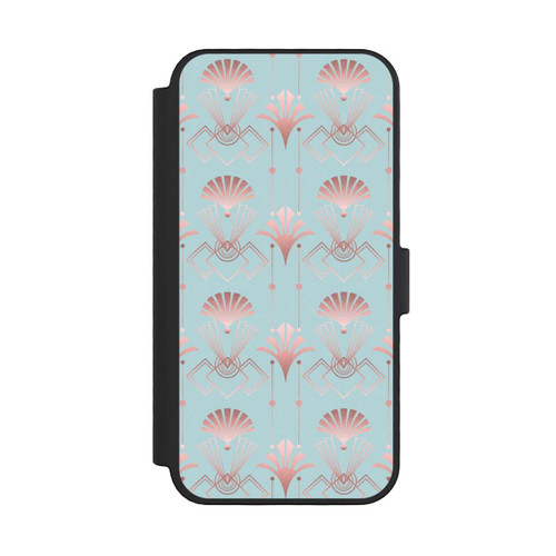Apple iPhone 16 Pro NIVOflip Art Deco Rose Gold Elegance Blue