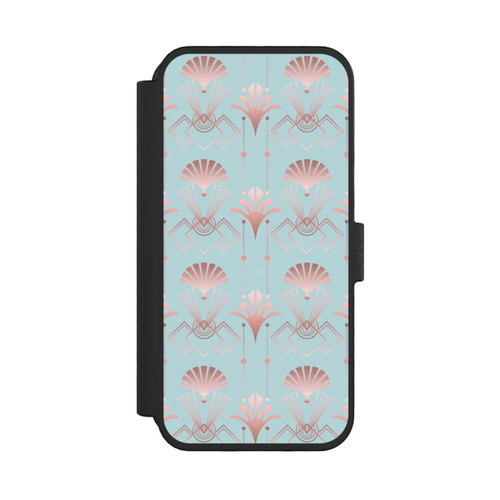 Apple iPhone 16 Pro NIVOflip Art Deco Rose Gold Elegance Blue