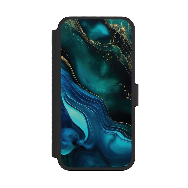 iPhone 16 Pro NIVOflip Encre bleue et dorée