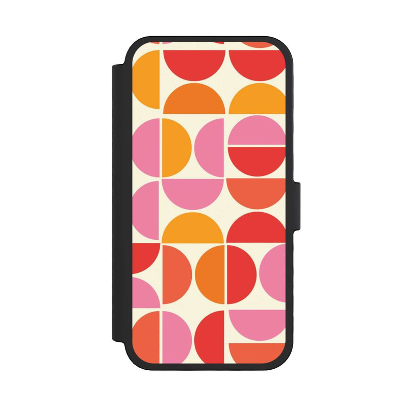iPhone 16 Pro NIVOflip Retro Trend Muster Orange