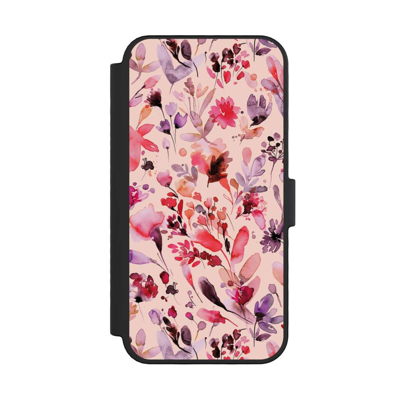iPhone 16 Pro NIVOflip Künstlerische Blumen Viva Magenta