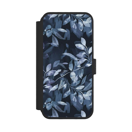 Apple iPhone 16 Pro NIVOflip Watercolor Mystic Leaves Navy