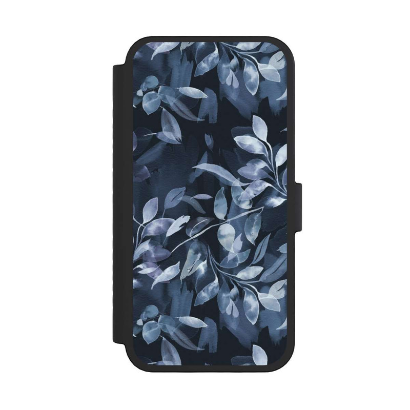 iPhone 16 Pro NIVOflip Aquarelle Feuilles Mystiques Marine