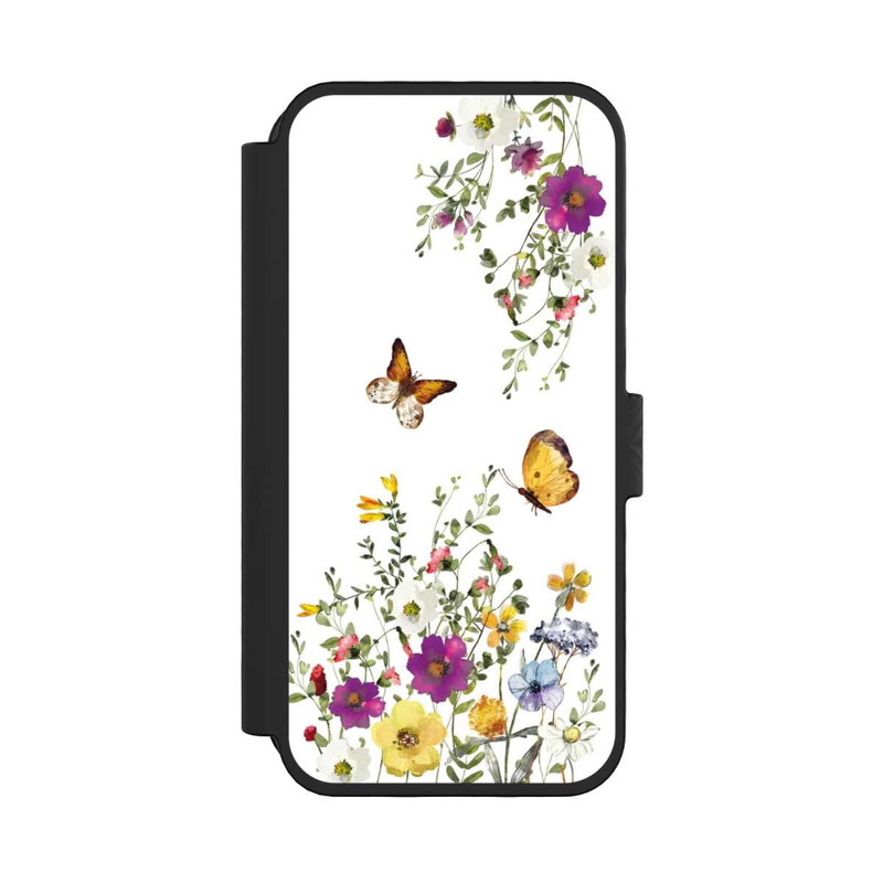 iPhone 16 Pro NIVOflip Butterflies And Colorful Flowers