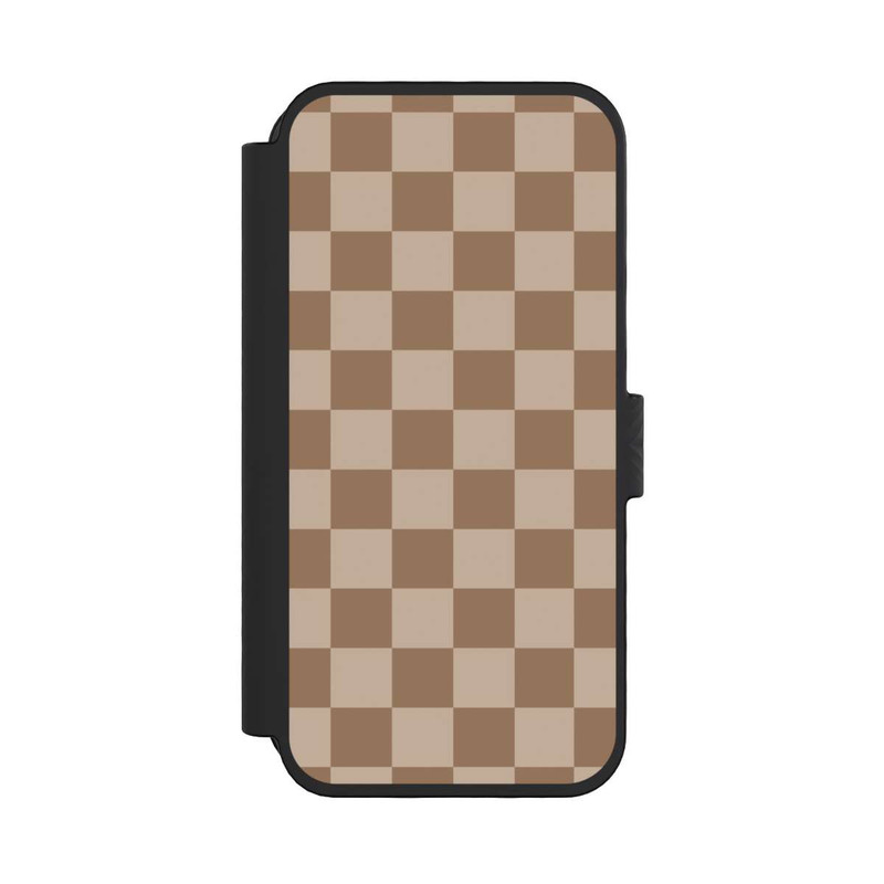 iPhone 16 Pro NIVOflip Braun Karo
