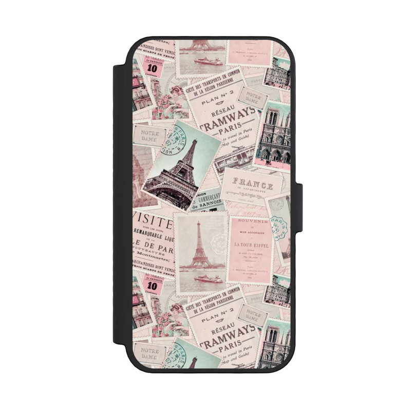 iPhone 16 Pro NIVOflip Vintage Paris Postcards Pattern