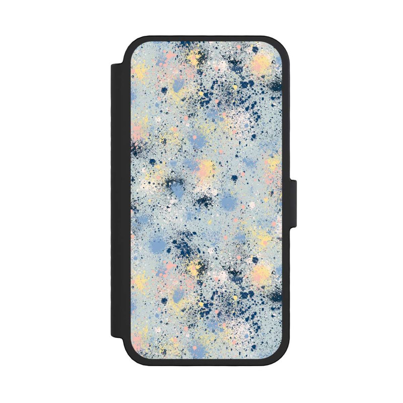 iPhone 16 Pro NIVOflip Tintentropfen Staub Textur Blau