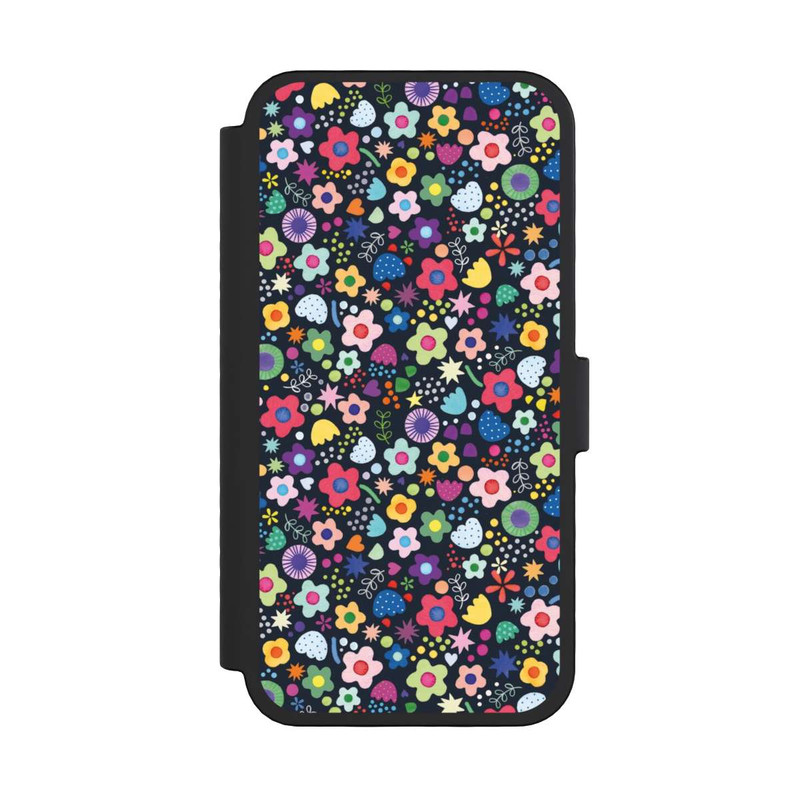 iPhone 16 Pro NIVOflip Psychedelic Flowers Multi Black