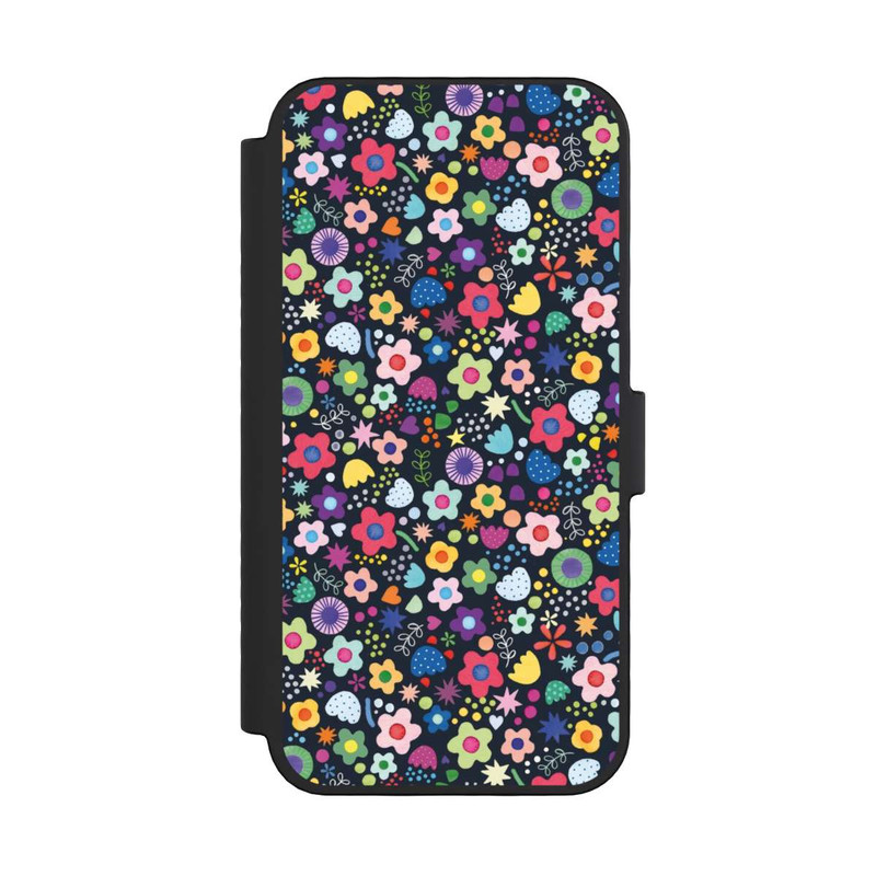 iPhone 16 Pro NIVOflip Psychedelic Flowers Multi Black