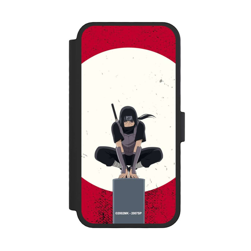 iPhone 16 Pro NIVOflip Itachi Uchiha Symbol Roter Hintergrund