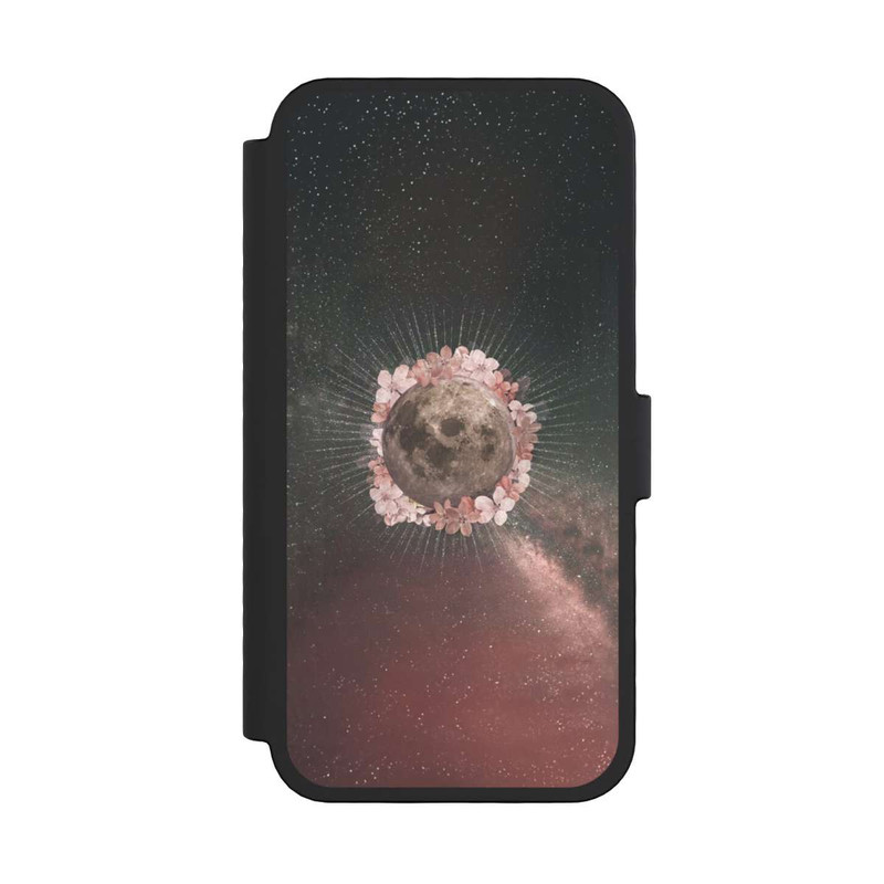 iPhone 16 Pro NIVOflip Blumen und Mondlicht