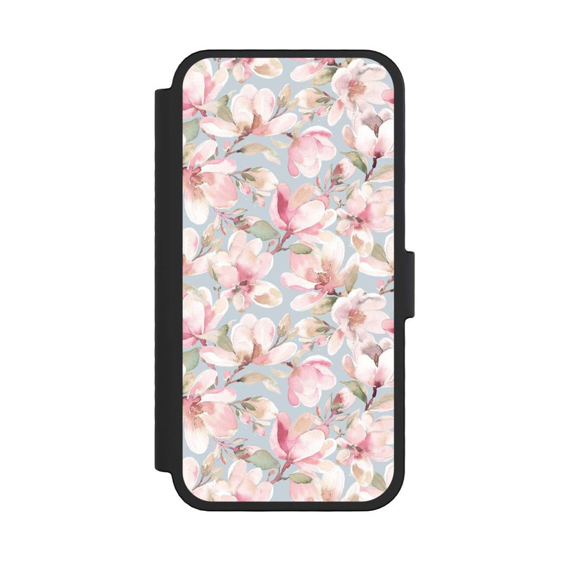 iPhone 16 Pro NIVOflip Fleurs de magnolia rose pastel