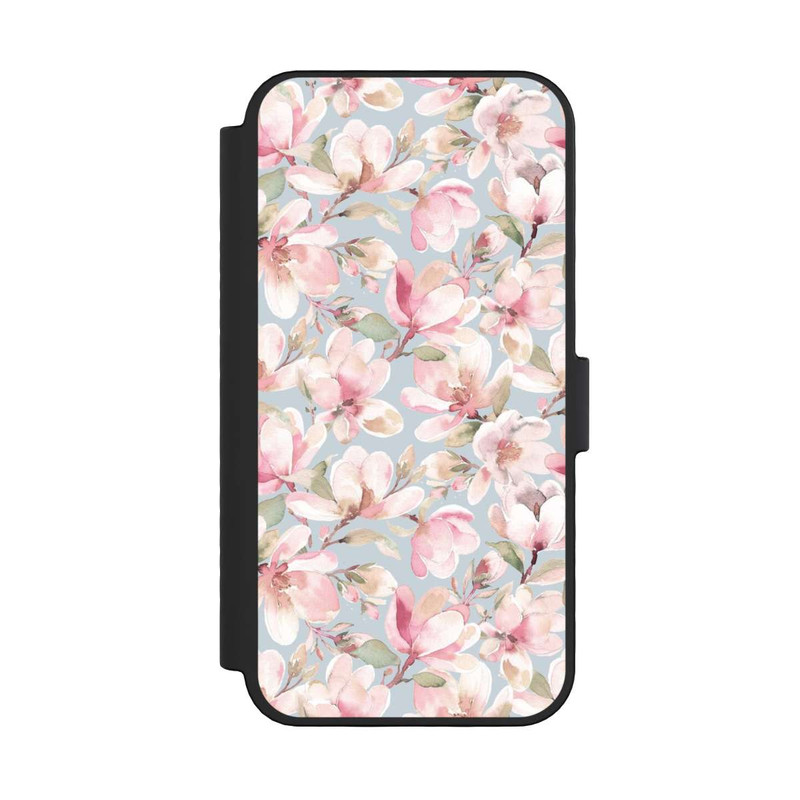 iPhone 16 Pro NIVOflip Fleurs de magnolia rose pastel