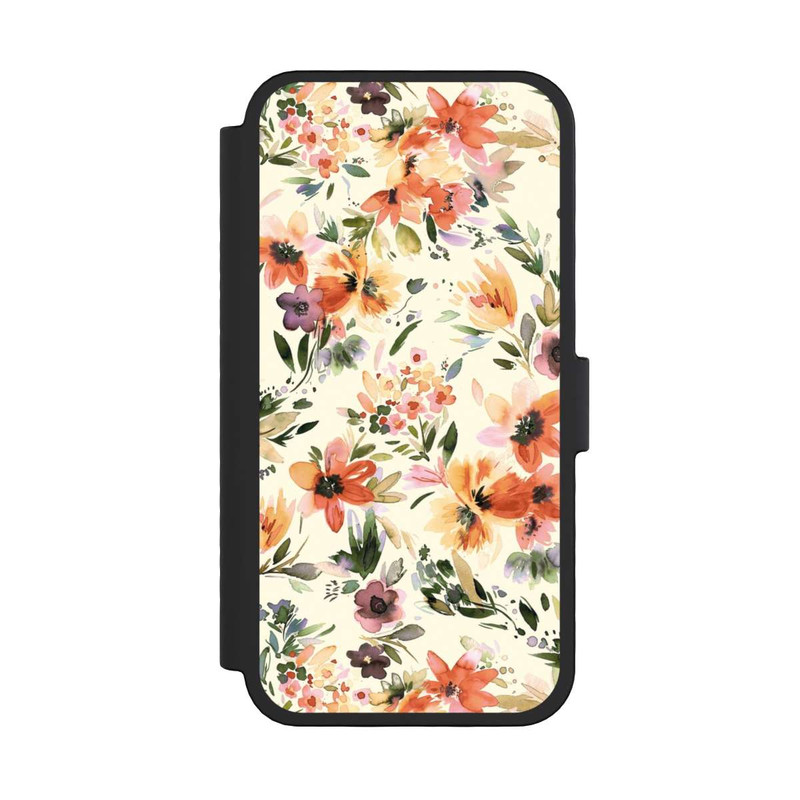 iPhone 16 Pro NIVOflip Fleurs artistiques d'été Ivoire