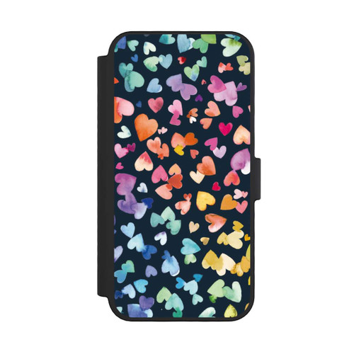 Apple iPhone 16 Pro NIVOflip Valentinstag Herzen Schwarz