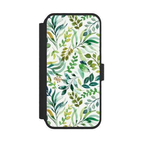 Apple iPhone 16 Pro NIVOflip Watercolor Palms Leaves Botanical Green