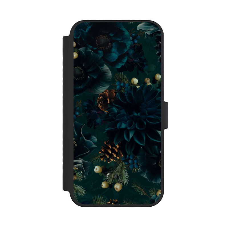 iPhone 16 Pro NIVOflip Flowers Pattern Green and Blue