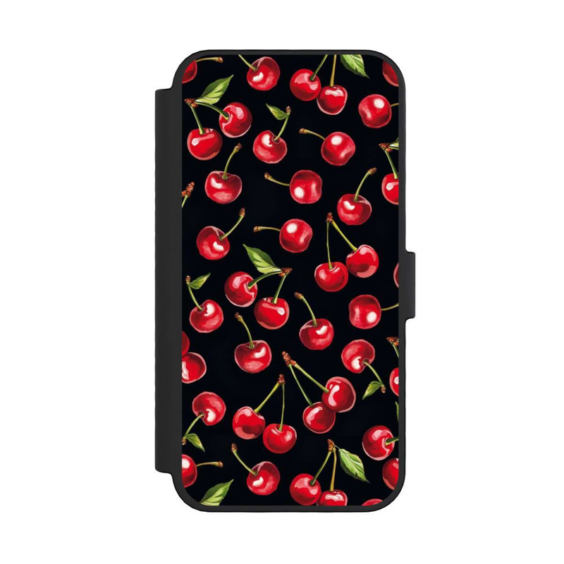 iPhone 16 Pro NIVOflip Kirschmuster Schwarz mit KI