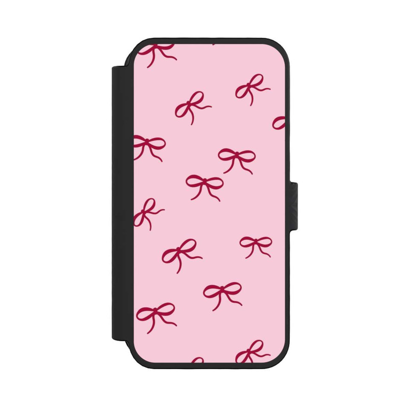 iPhone 16 Pro NIVOflip Schleifen Muster Rot Pink