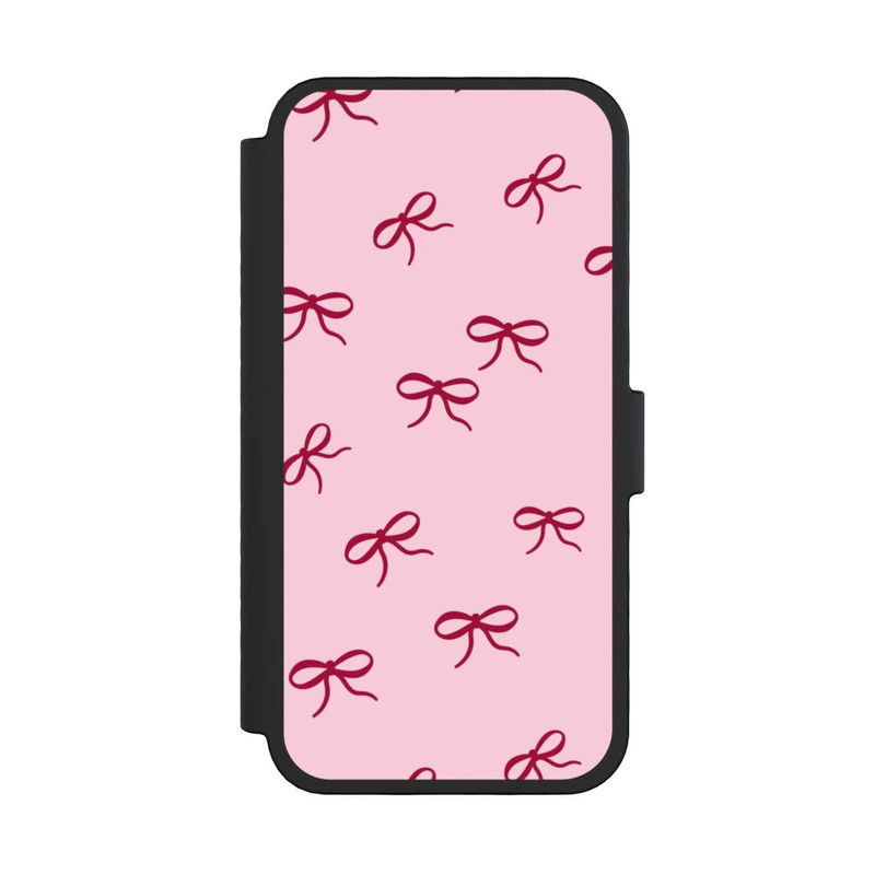 iPhone 16 Pro NIVOflip Schleifen Muster Rot Pink
