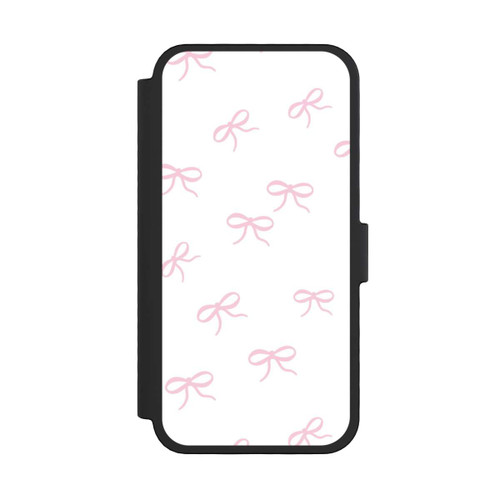 Apple iPhone 16 Pro NIVOflip Schleifen Muster Rosa Weiß