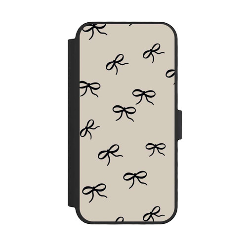 Apple iPhone 16 Pro NIVOflip Schleifen Muster Schwarz Beige