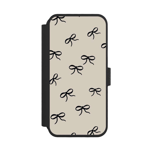 Apple iPhone 16 Pro NIVOflip Schleifen Pattern Schwarz Beige