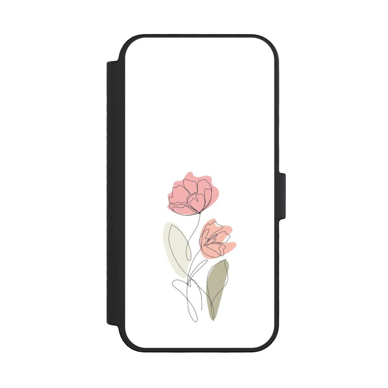 iPhone 16 Pro NIVOflip Flower Line Art Red