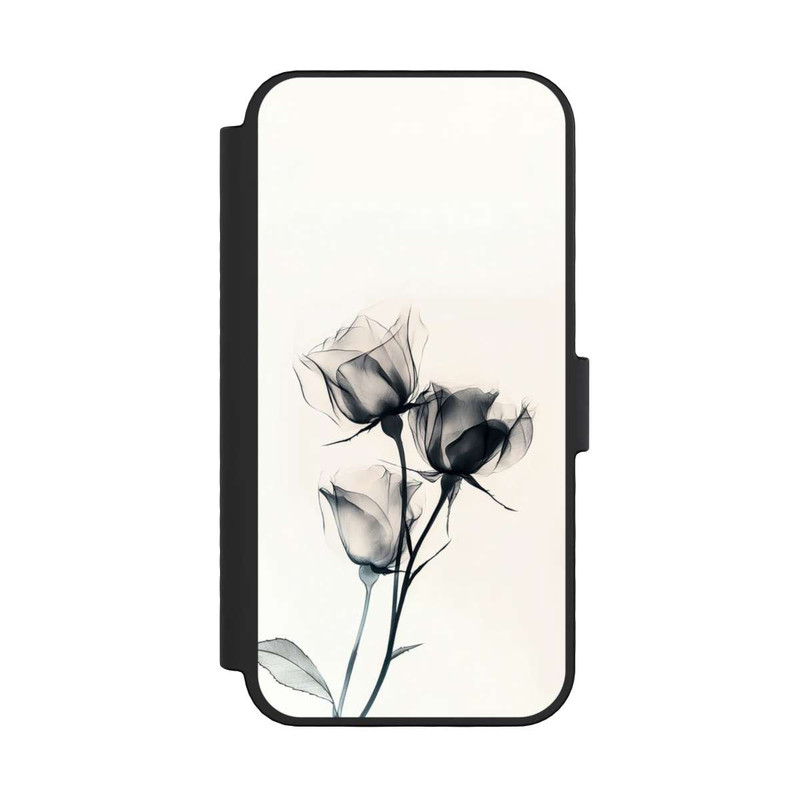 iPhone 16 Pro NIVOflip Schwarze Blume