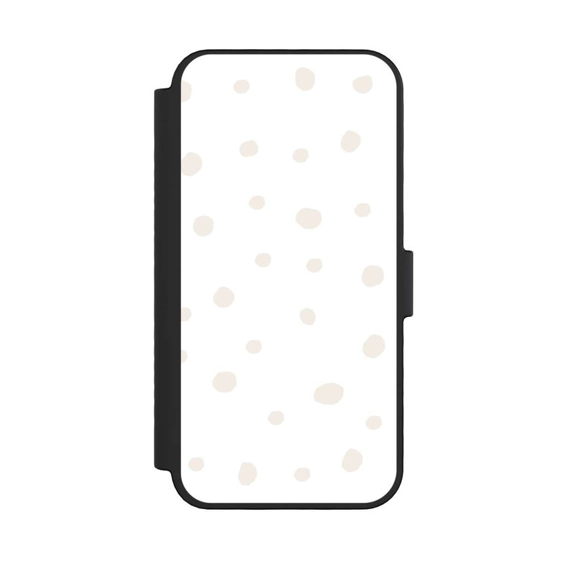 iPhone 16 Pro NIVOflip Motif à Pois Blanc Marron