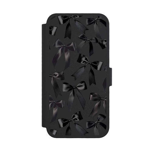 Apple iPhone 16 Pro NIVOflip Schwarze Satinschleifen