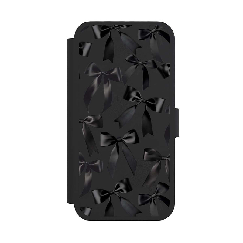 iPhone 16 Pro NIVOflip Schwarze Satinschleifen