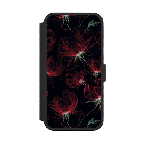 Apple iPhone 16 Pro NIVOflip Tapete mit roten Blumen