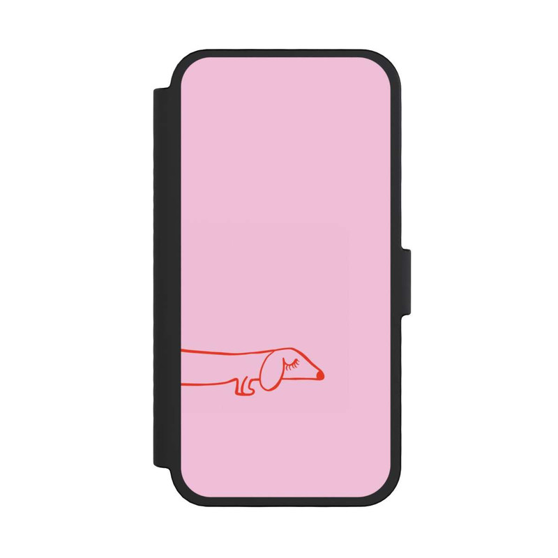 iPhone 16 Pro NIVOflip Dachshund Illustration Pink