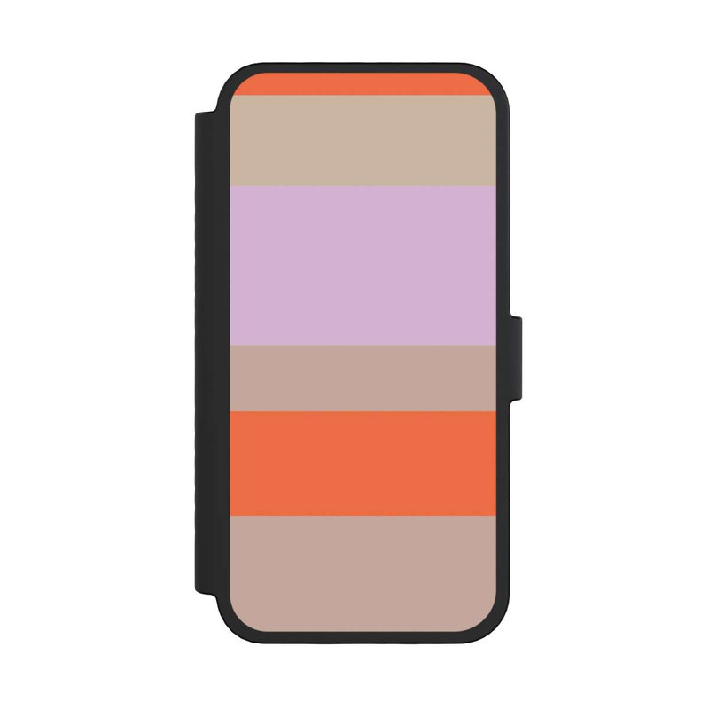 iPhone 16 Pro NIVOflip Moca Lila Orange Stripes