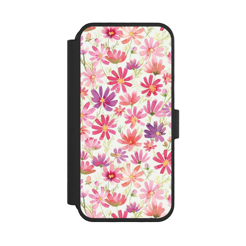 iPhone 16 Pro NIVOflip Boho Cosmos Flowers Purple