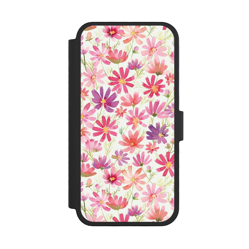iPhone 16 Pro NIVOflip Boho Cosmos Flowers Purple
